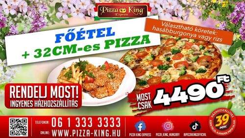 Pizza King 14 - Pizza és Főétel ajánlat - Szuper ajánlat - Online order
